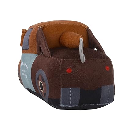 Mater Braunes 3D-Plüsch-Dekokissen für Kleinkinder.