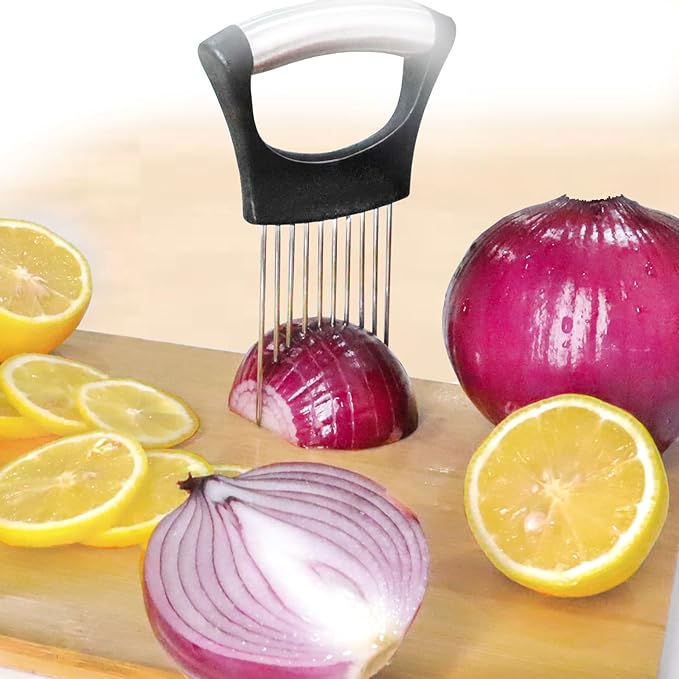 Zwiebelhalter zum Schneiden, Zwiebelschneider, Gemüseschneider,