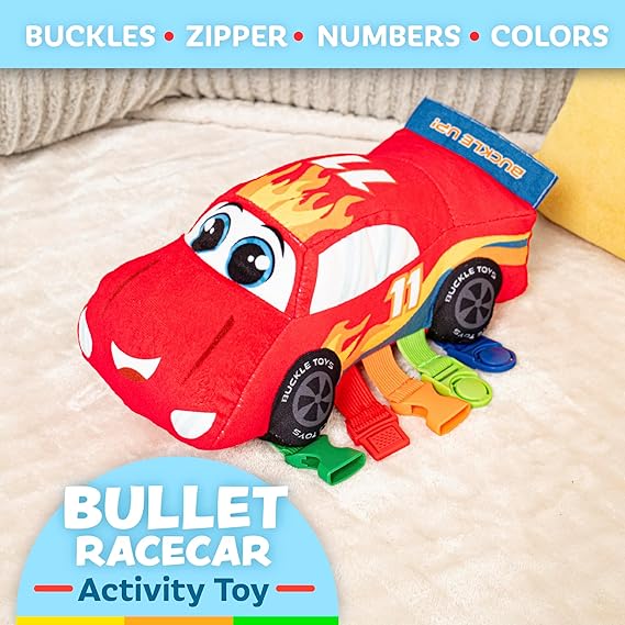 Bullet Racecar Stofftier Montessori Spielzeug.