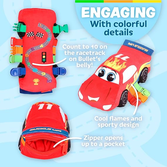 Bullet Racecar Stofftier Montessori Spielzeug.