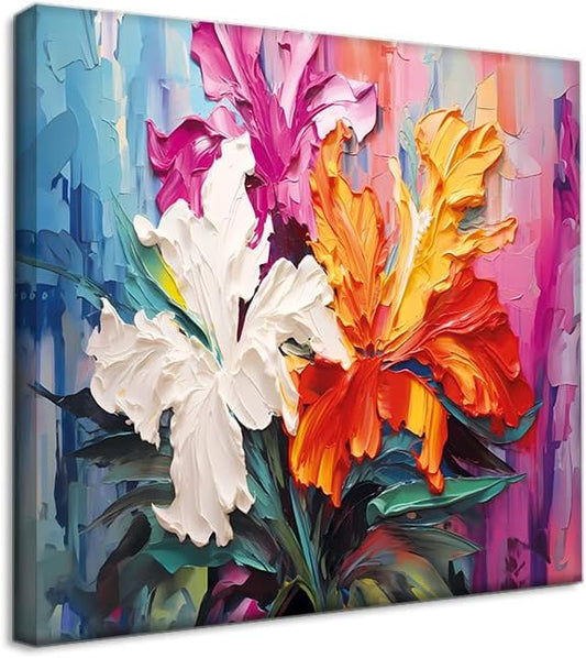 Leinwandbild, Wanddekoration, modernes Dekor, Blumen.