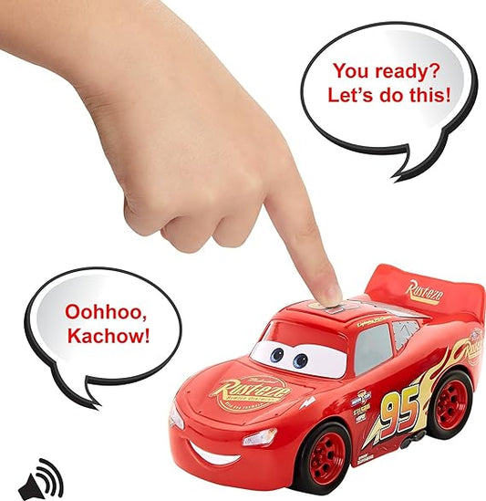 Pixar Cars Track Talkers Spielzeugfahrzeuge, Lightning McQueen sprechendes Auto,