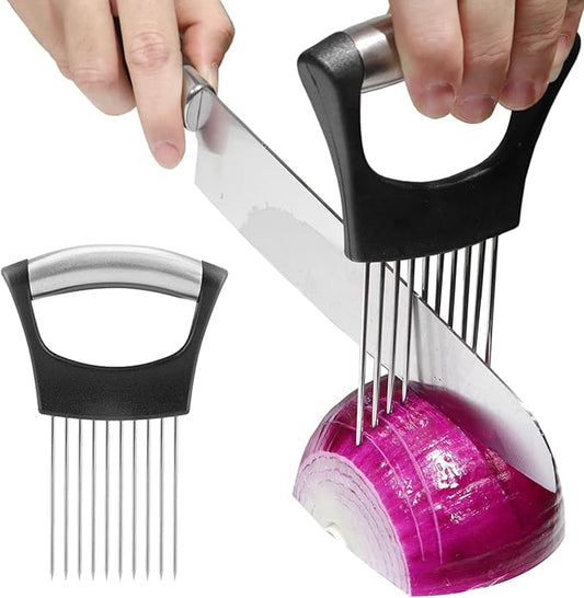 Zwiebelhalter zum Schneiden, Zwiebelschneider, Gemüseschneider,