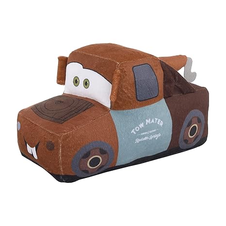 Mater Braunes 3D-Plüsch-Dekokissen für Kleinkinder.